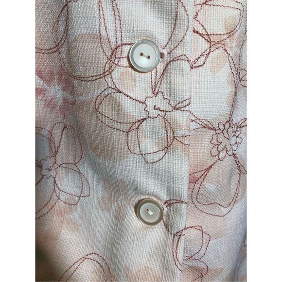 Alfred Dunner Women’s Pink Floral Pattern Suit Jacket Blazer Size 14 - Picture 4 of 7